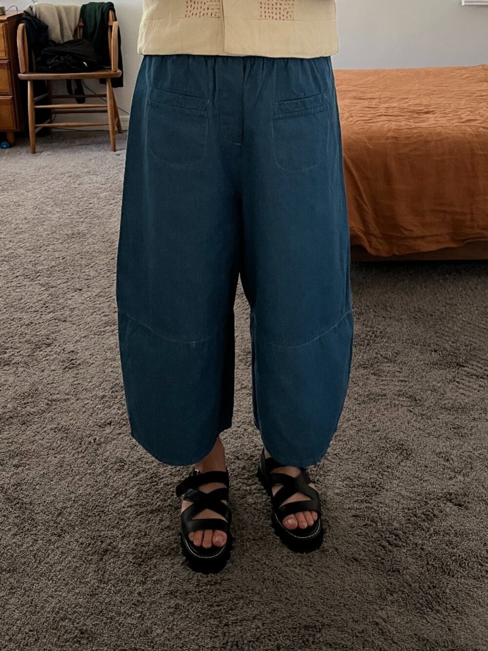 ATELIER DELPHINE Hannah Pant Chambray Cotton Sz XS